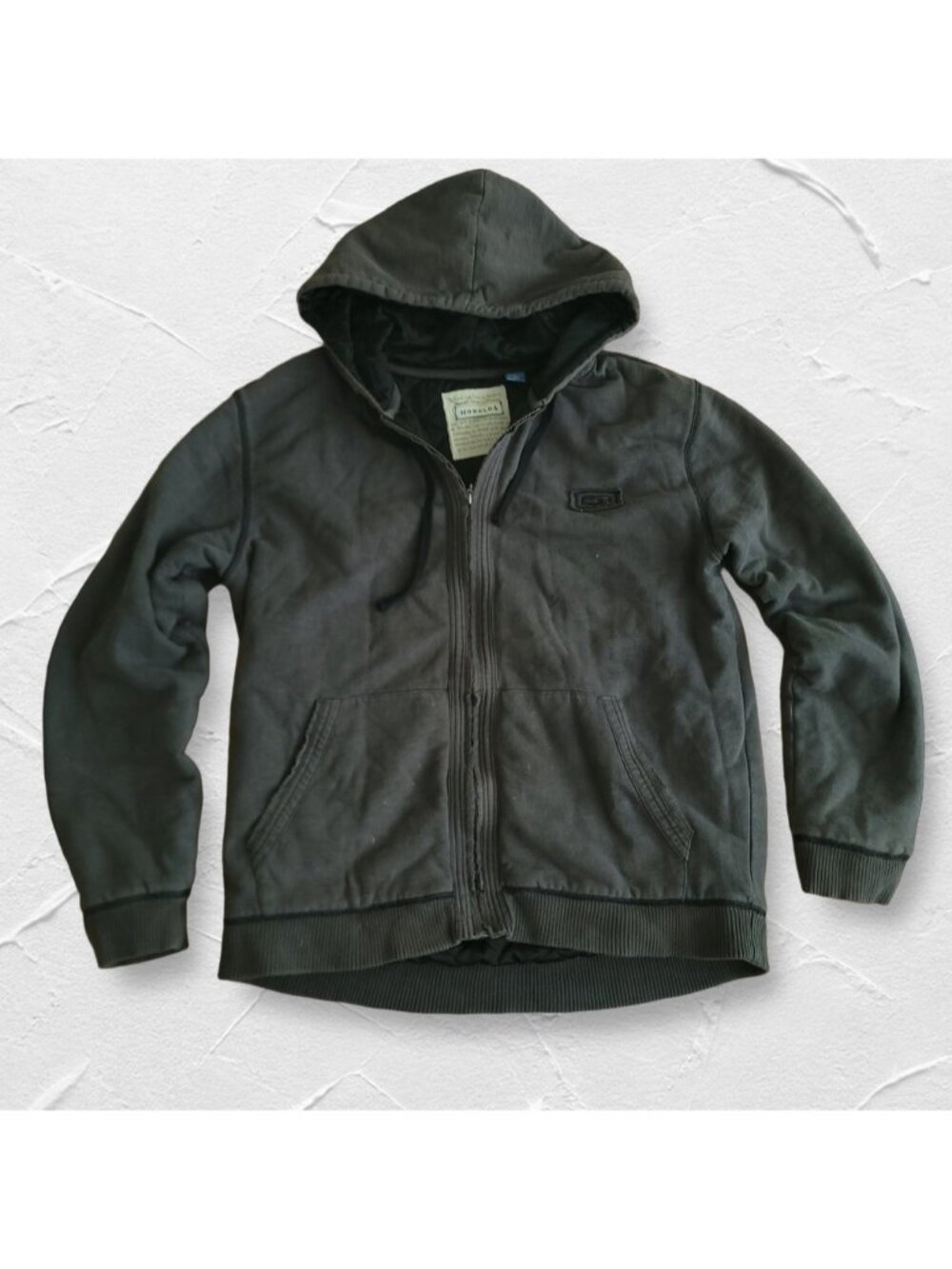 Honolua Darkgrey Padded Lined Heavyweight Workwear Hooded Jacket (L)